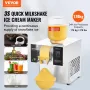 Kommerciel snefnugismaskine 375 kg/24 timer rustfrit stål til is
