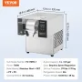 Commercial Snowflake Ice Machine, 375LBS/24H Snowflake Ice Maker, Stainless Steel Ice Shaver Machine, Electric Snow Cone Maker, 