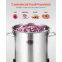 Food Processor & Vegetable Chopper, 18L Food-Grade Stainless Steel Food Processor Chopper with S-Curve Blade and Scraper, Ideal 