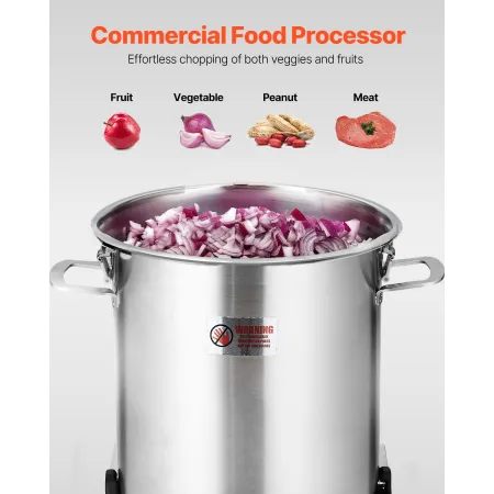 Food Processor & Vegetable Chopper, 18L Food-Grade Stainless Steel Food Processor Chopper with S-Curve Blade and Scraper, Ideal 