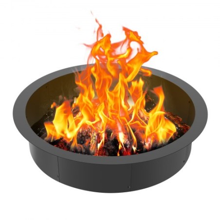 Fire Pit Ring Round 40 Inch Ydre stålforing DIY CAMPFIRE RING FIREPIT