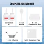 Commercial Snowflake Ice Machine, 276LBS/24H Snowflake Ice Maker, Stainless Steel Ice Shaver Machine, Electric Snow Cone Maker, 