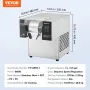 Commercial Snowflake Ice Machine, 276LBS/24H Snowflake Ice Maker, Stainless Steel Ice Shaver Machine, Electric Snow Cone Maker, 
