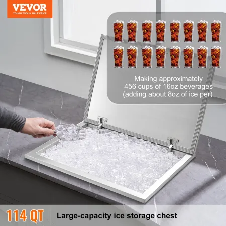 28 "X20" X17 "Drop in Ice Chest Ice Cooler Ice Bin Rustfrit