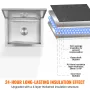 20 "X16" X13 "Drop in is Chest Ice Cooler Ice Bin Rustfrit stål