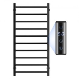 10-Bar Towel Warmer Rack Wall Mounted Heated Towel Rack for Bathroom Black