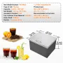 Drop in Ice Chest, 20"L x 16"W x 13"H Stainless Steel Ice Cooler, Commercial Ice Bin with Hinged Cover, 40 qt Outdoor Kitchen Ic