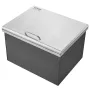 20 "X16" X13 "Drop in is Chest Ice Cooler Ice Bin Rustfrit stål