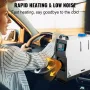 Orange Diesel Air Heater, 5-8KW Parking Heater, All in 1, 12V Truck Heater, One Air Outlet, with Red LCD Switch, Remote Control,