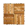 Interlocking Deck Tiles Solid Wood, 27 Pack,12"x12" Waterproof Camphor Pine Wood Flooring All Weather Use, Patio Floor Decking C