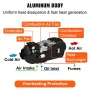 Orange Diesel Air Heater, 5-8KW Parking Heater, All in 1, 12V Truck Heater, One Air Outlet, with Red LCD Switch, Remote Control,