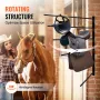 Wall Mounted Saddle Rack, 30.9 x 29.9 x 5.5 in, Swing Out Saddle Holder, Six Tiers Horse Saddle Stand, Space Saving Horse Pad an
