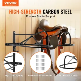 Wall Mount Saddle Rack med pad bar 8 pakker heste sadelstativ