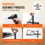 Wall Mount Saddle Rack, 27.3 x 16.3 x 12.5 in, 8 Packs Horse Saddle Rack with Pad Bar, Portable Saddle Stand for English & Weste