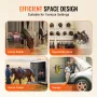 Wall Mount Saddle Rack, 27.3 x 16.3 x 12.5 in, 8 Packs Horse Saddle Rack with Pad Bar, Portable Saddle Stand for English & Weste