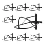 Wall Mount Saddle Rack, 27.3 x 16.3 x 12.5 in, 8 Packs Horse Saddle Rack with Pad Bar, Portable Saddle Stand for English & Weste
