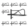 Wall Mount Saddle Rack, 27.3 x 16.3 x 12.5 in, 8 Packs Horse Saddle Rack with Pad Bar, Portable Saddle Stand for English & Weste
