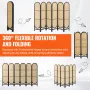 6 Panel Room Divider Hand-Woven Rattan Foldende