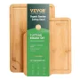 Cutting Board, 3 Pieces, Premium Versatile Bamboo Cutting Board with Food-Grade Oil and Juice Groove,Sturdy & Durable Chopping B