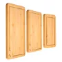 Cutting Board, 3 Pieces, Premium Versatile Bamboo Cutting Board with Food-Grade Oil and Juice Groove,Sturdy & Durable Chopping B