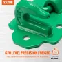 3/8" Tractor Bucket Hooks with Tie Down Ring, Grade 70 Forged Steel 2 Pack Bolt-On Grab Hook with Back Plates Work Well for Trac