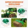 3/8" Tractor Bucket Hooks with Tie Down Ring, Grade 70 Forged Steel 2 Pack Bolt-On Grab Hook with Back Plates Work Well for Trac
