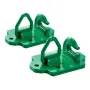 3/8" Tractor Bucket Hooks with Tie Down Ring, Grade 70 Forged Steel 2 Pack Bolt-On Grab Hook with Back Plates Work Well for Trac