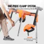 Miter Saw Stand with Tabletop and Wheels, 330lbs Load Capacity Steel Collapsible Rolling Stand for Miter Saw, Adjustable Height 