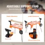 Miter Saw Stand with Tabletop and Wheels, 330lbs Load Capacity Steel Collapsible Rolling Stand for Miter Saw, Adjustable Height 