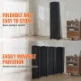 6 Panel Room Divider Hand-Woven Folding Privacy Screen med