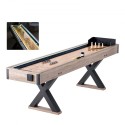 9 ft LED Shuffleboard Table 2 in 1 Shuffleboard and Bowling Combo Game Set