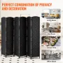 6 Panel Room Divider, Hand-Woven Folding Privacy Screens with Hinges, Portable and Freestanding Partition Room Dividers and Wall