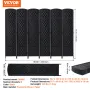 6 Panel Room Divider, Hand-Woven Folding Privacy Screens with Hinges, Portable and Freestanding Partition Room Dividers and Wall