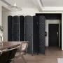 6 Panel Room Divider, Hand-Woven Folding Privacy Screens with Hinges, Portable and Freestanding Partition Room Dividers and Wall