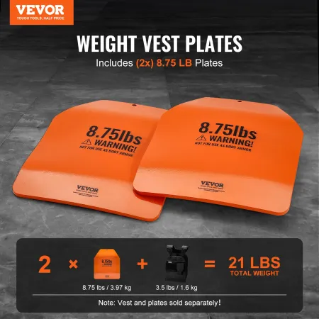 Curved Weight Vest Plates, 8.75 LB Pairs, Premium Steel Weighted plates, Contoured Ergonomic Fit – WODs, Additional Weight for W