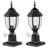 2 PCs Dusk to Dawn Outdoor Lamp Post Light Fixture 390 mm Pole Pier Mount