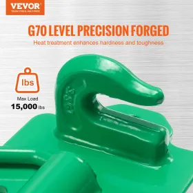 3/8 "Traktor Bucket Hooks Grad 70 Forged Steel 2 Pack Grab Hooks Green