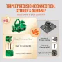 3/8" Tractor Bucket Hooks with Tie Down Ring, Grade 70 Forged Steel 2 Pack Bolt-On Grab Hook with Back Plates Compatible for Tra