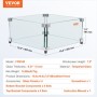 Gas Fire Pit Wind Guard for Square Fire Table, 493 x 493 x 191 mm Clear Tempered Wind Guard for Firepits, 8mm Thick Square