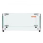 Gas Fire Pit Wind Guard for Square Fire Table, 493 x 493 x 191 mm Clear Tempered Wind Guard for Firepits, 8mm Thick Square