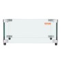 Gas Fire Pit Wind Guard for Square Fire Table, 493 x 493 x 191 mm Clear Tempered Wind Guard for Firepits, 8mm Thick Square