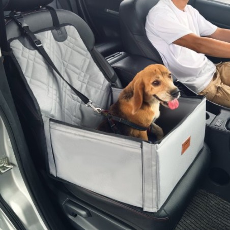 Dog Booster Car Seat Pet Car Seat til lille hund op til 26 kg grå