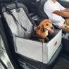 Dog Booster Car Seat Pet Car Seat for Small Dog up to 26 lbs Gray