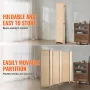 6 Panel Room Divider, Bamboo Hand-Woven Folding Privacy Screens with Hinges, Portable Partition Room Dividers & Freestanding Wal