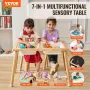 Kids Sensory Table & Stol Sæt Sand Water Play Table med 2