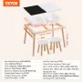 Sensory Table and Chairs Set, Toddlers Activity Table with 2 Stools, 2 Storage Bins & Paper Roll Holder, Indoor/Outdoor Play San