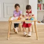 Sensory Table and Chairs Set, Toddlers Activity Table with 2 Stools, 2 Storage Bins & Paper Roll Holder, Indoor/Outdoor Play San