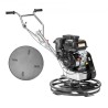 Power Walk-Behind Cement Trowel 24â€ 6HP Gas-Powered with Float Pan Blade