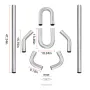 Exhaust Kit, 8 Pieces, DIY Universal Galvanized Steel Exhaust Kit with Slip-Fit Joint & Large Exhaust Tube, Rust-Proof Exhaust P