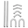 Exhaust Kit, 8 Pieces, DIY Universal Galvanized Steel Exhaust Kit with Slip-Fit Joint & Large Exhaust Tube, Rust-Proof Exhaust P
